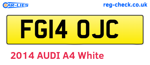 FG14OJC are the vehicle registration plates.