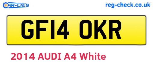 GF14OKR are the vehicle registration plates.