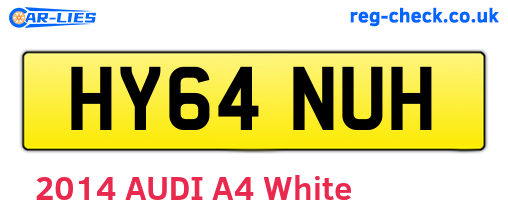 HY64NUH are the vehicle registration plates.