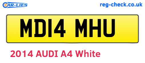 MD14MHU are the vehicle registration plates.