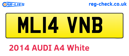ML14VNB are the vehicle registration plates.