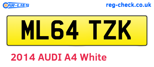 ML64TZK are the vehicle registration plates.