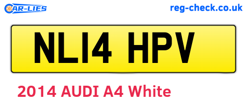 NL14HPV are the vehicle registration plates.