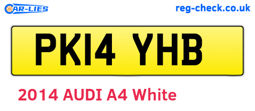PK14YHB are the vehicle registration plates.