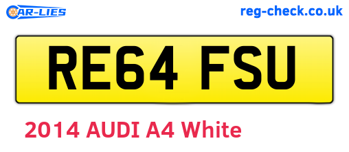 RE64FSU are the vehicle registration plates.