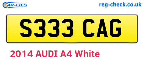 S333CAG are the vehicle registration plates.