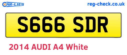 S666SDR are the vehicle registration plates.