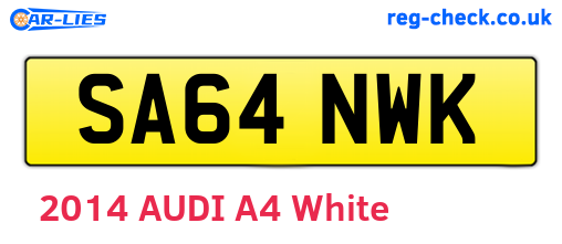 SA64NWK are the vehicle registration plates.