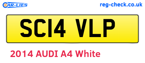 SC14VLP are the vehicle registration plates.