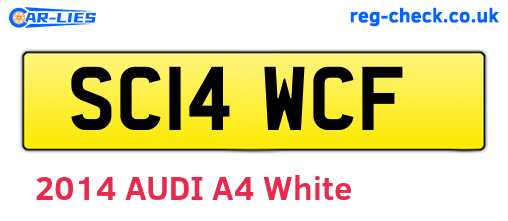 SC14WCF are the vehicle registration plates.
