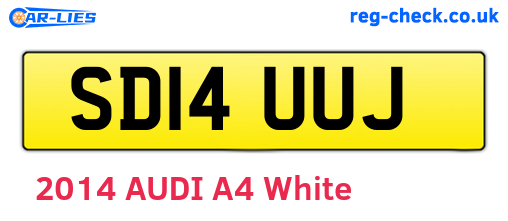 SD14UUJ are the vehicle registration plates.