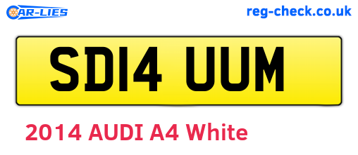 SD14UUM are the vehicle registration plates.