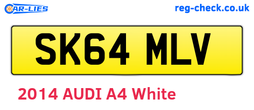 SK64MLV are the vehicle registration plates.