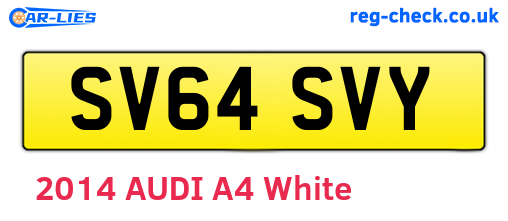 SV64SVY are the vehicle registration plates.