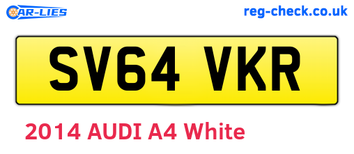 SV64VKR are the vehicle registration plates.