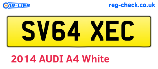 SV64XEC are the vehicle registration plates.