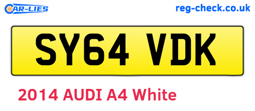 SY64VDK are the vehicle registration plates.