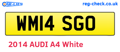 WM14SGO are the vehicle registration plates.