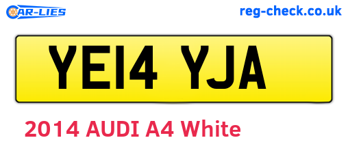 YE14YJA are the vehicle registration plates.