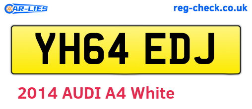 YH64EDJ are the vehicle registration plates.