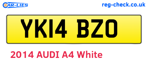 YK14BZO are the vehicle registration plates.