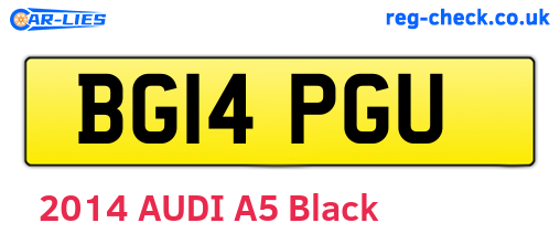 BG14PGU are the vehicle registration plates.