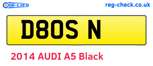 D8OSN are the vehicle registration plates.