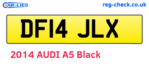 DF14JLX are the vehicle registration plates.