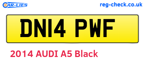 DN14PWF are the vehicle registration plates.