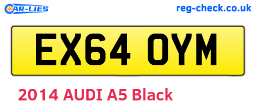 EX64OYM are the vehicle registration plates.