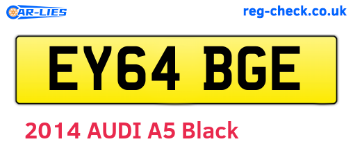 EY64BGE are the vehicle registration plates.