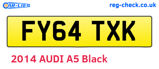 FY64TXK are the vehicle registration plates.