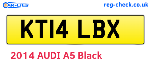 KT14LBX are the vehicle registration plates.