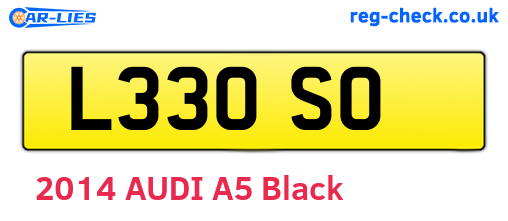L33OSO are the vehicle registration plates.