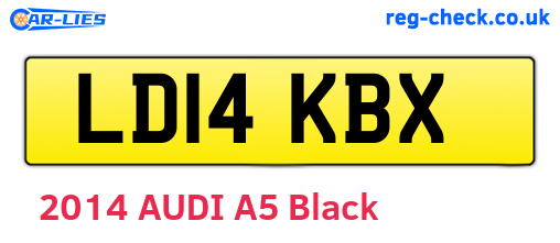 LD14KBX are the vehicle registration plates.