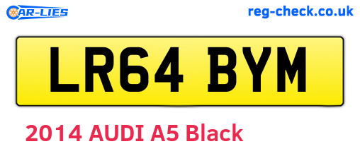 LR64BYM are the vehicle registration plates.