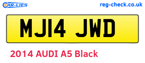 MJ14JWD are the vehicle registration plates.