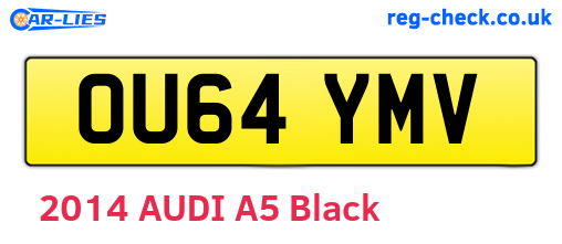 OU64YMV are the vehicle registration plates.