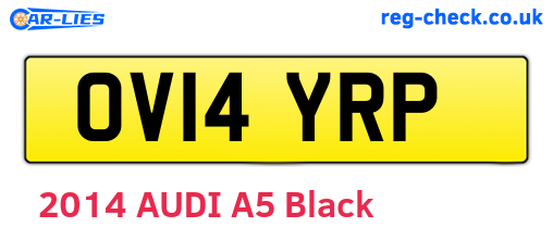 OV14YRP are the vehicle registration plates.