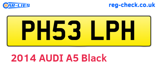 PH53LPH are the vehicle registration plates.
