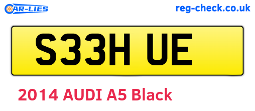 S33HUE are the vehicle registration plates.