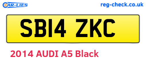 SB14ZKC are the vehicle registration plates.