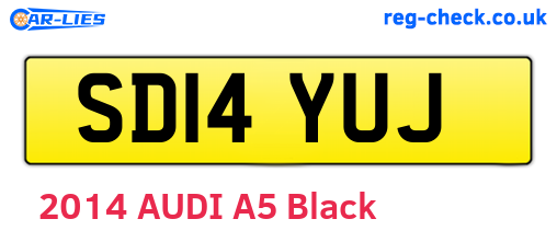 SD14YUJ are the vehicle registration plates.