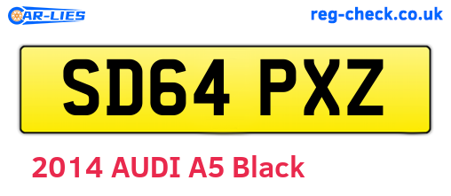 SD64PXZ are the vehicle registration plates.