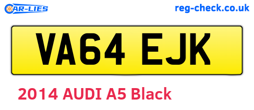 VA64EJK are the vehicle registration plates.