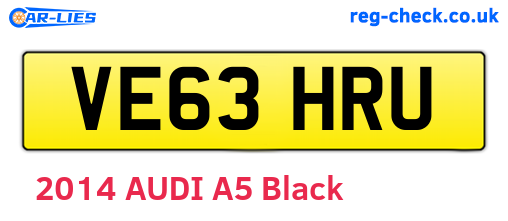 VE63HRU are the vehicle registration plates.