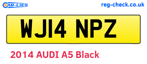 WJ14NPZ are the vehicle registration plates.