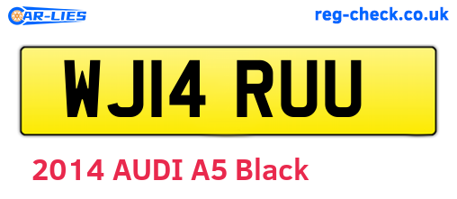 WJ14RUU are the vehicle registration plates.