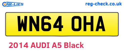 WN64OHA are the vehicle registration plates.