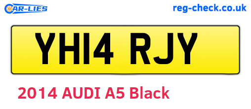 YH14RJY are the vehicle registration plates.